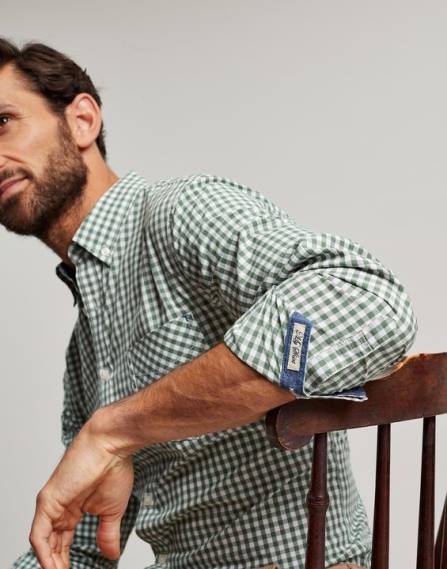 Apparel IE Joules Men Goodridge Classic Fit Poplin Shirt GREEN GINGHAM JVVL225
