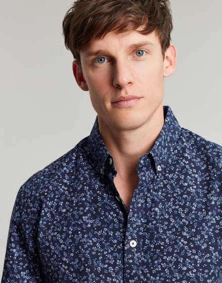 Apparel IE Joules Men Invitation Classic Fit Printed Shirt NAVY DITSY JVVL211