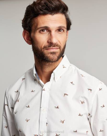 Apparel IE Joules Men Invitation Classic Fit Printed Shirt WHITE DUCKS JVVL227
