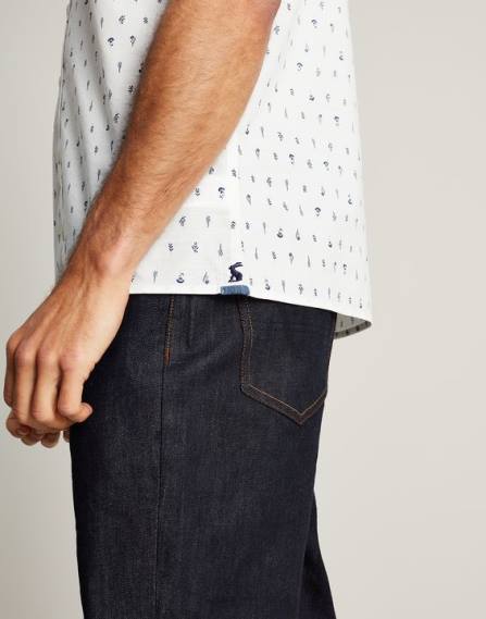 Apparel IE Joules Men Lloyd Classic Fit Printed Shirt WHITE JVVL238