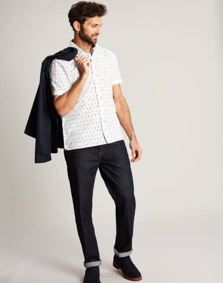 Apparel IE Joules Men Lloyd Classic Fit Printed Shirt WHITE JVVL238