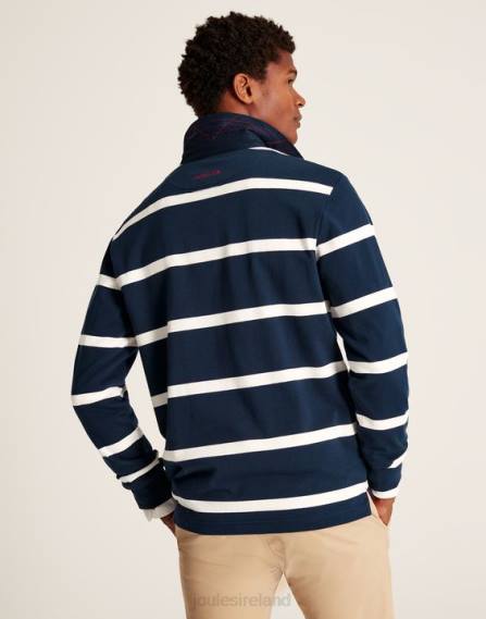 Apparel IE Joules Men Onside Rugby Shirt NAVY CREME STRIPE JVVL178