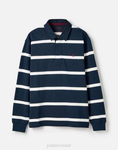 Apparel IE Joules Men Onside Rugby Shirt NAVY CREME STRIPE JVVL178