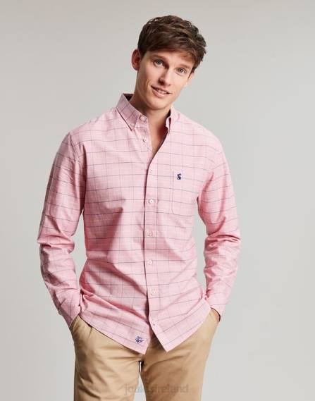 Apparel IE Joules Men Welford Long Sleeve Classic Fit Check Shirt PINK CHECK JVVL247