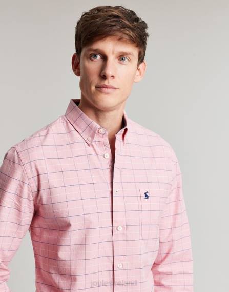 Apparel IE Joules Men Welford Long Sleeve Classic Fit Check Shirt PINK CHECK JVVL247