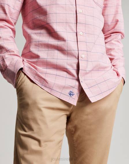 Apparel IE Joules Men Welford Long Sleeve Classic Fit Check Shirt PINK CHECK JVVL247