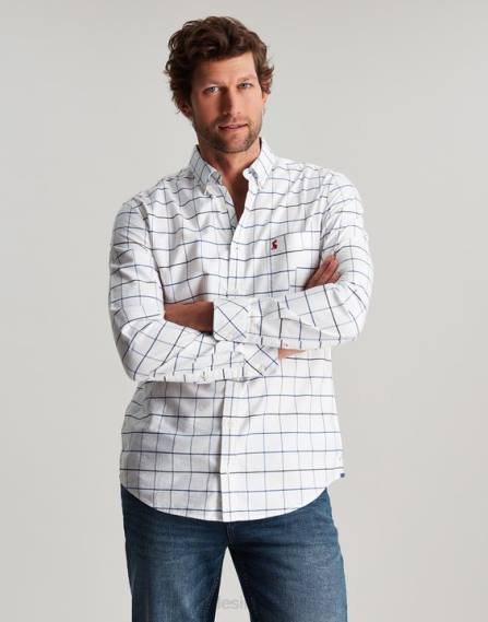 Apparel IE Joules Men Welford Long Sleeve Classic Fit Check Shirt WHITE CHECK JVVL241