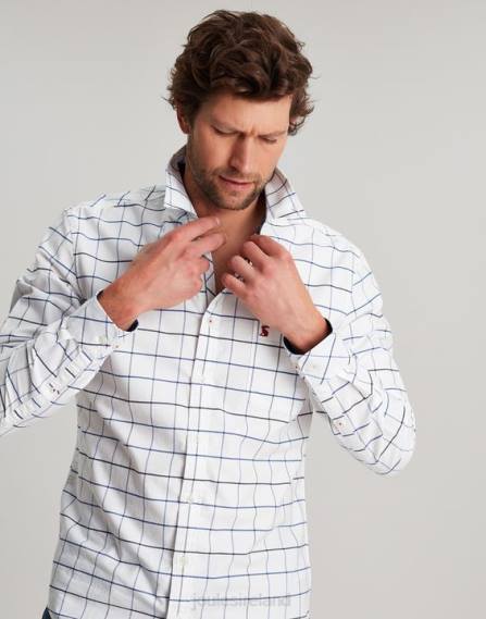 Apparel IE Joules Men Welford Long Sleeve Classic Fit Check Shirt WHITE CHECK JVVL241