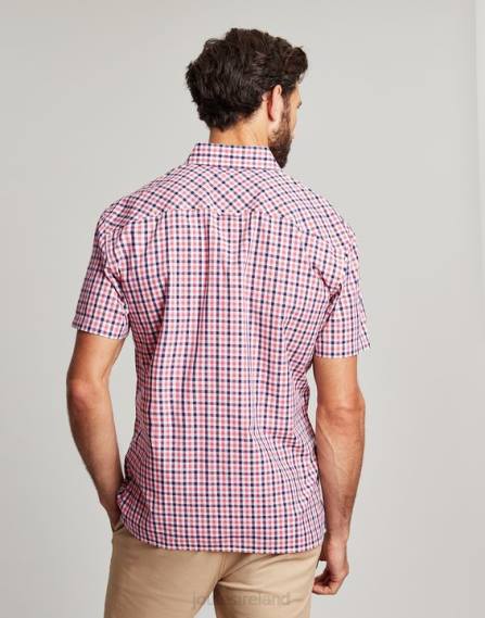 Apparel IE Joules Men Wilson Classic Fit Check Shirt PINK NAVY GINGHAM JVVL220