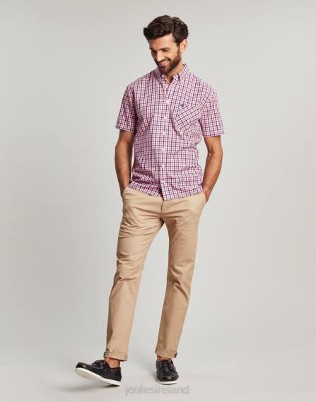 Apparel IE Joules Men Wilson Classic Fit Check Shirt PINK NAVY GINGHAM JVVL220