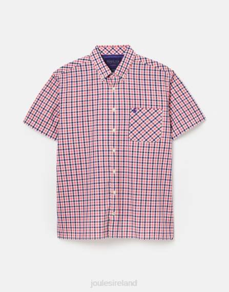 Apparel IE Joules Men Wilson Classic Fit Check Shirt PINK NAVY GINGHAM JVVL220