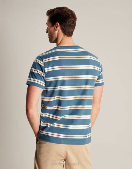 Apparel IE Joules Men Boathouse Striped T-Shirt BLUE GOLD STRIPE JVVL210