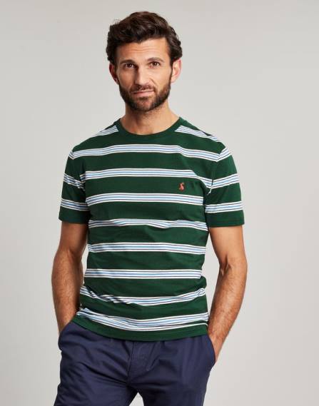 Apparel IE Joules Men Boathouse Striped T-Shirt GREEN MUTLI STRIPE JVVL209