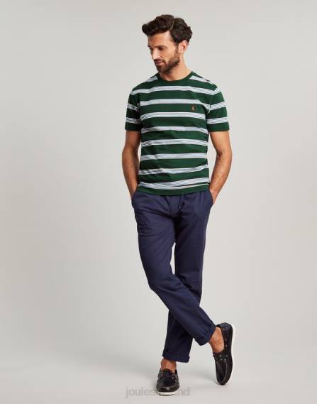 Apparel IE Joules Men Boathouse Striped T-Shirt GREEN MUTLI STRIPE JVVL209