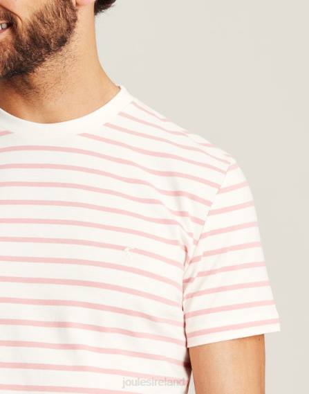 Apparel IE Joules Men Boathouse Striped T-Shirt PINK WHITE STRIPE JVVL208
