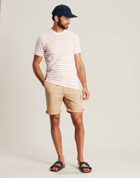Apparel IE Joules Men Boathouse Striped T-Shirt PINK WHITE STRIPE JVVL208