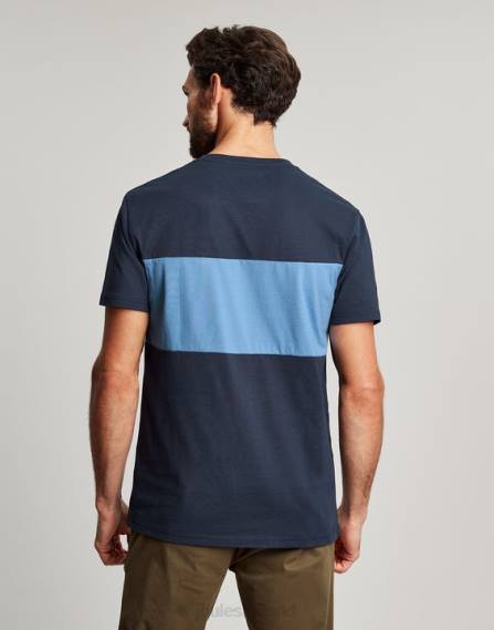 Apparel IE Joules Men Colourblock Short Sleeve T-shirt BLUE COLOUR BLOCK JVVL202