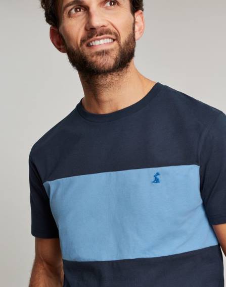 Apparel IE Joules Men Colourblock Short Sleeve T-shirt BLUE COLOUR BLOCK JVVL202