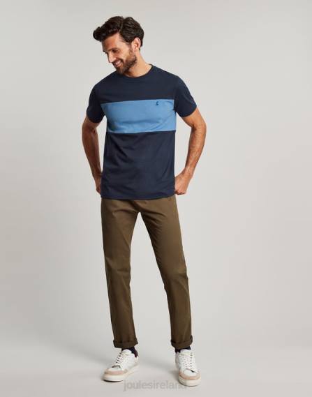 Apparel IE Joules Men Colourblock Short Sleeve T-shirt BLUE COLOUR BLOCK JVVL202