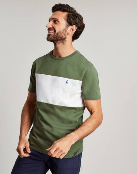 Apparel IE Joules Men Colourblock Short Sleeve T-shirt GREEN COLOUR BLOCK JVVL207