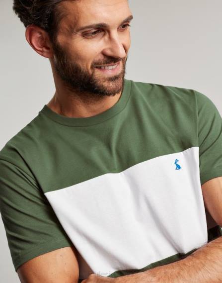 Apparel IE Joules Men Colourblock Short Sleeve T-shirt GREEN COLOUR BLOCK JVVL207