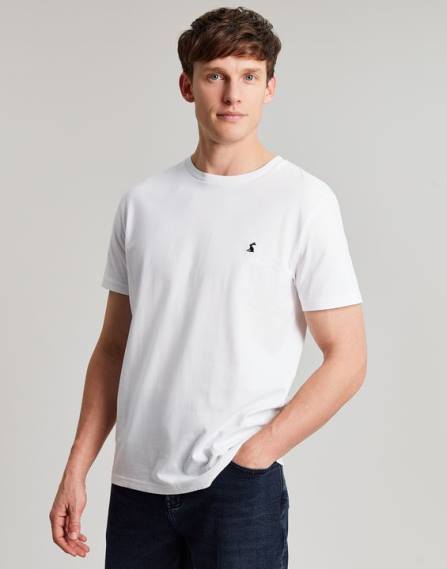 Apparel IE Joules Men Denton Jersey T-Shirt WHITE JVVL166