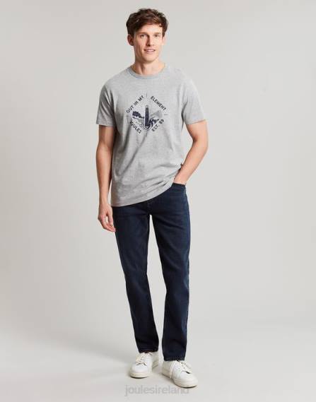 Apparel IE Joules Men Flynn Graphic T-Shirt GREY MARL JVVL184