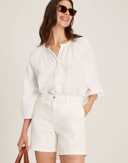 Apparel IE Joules Women Cruise Mid Length Chino Short BRIGHT WHITE JVVL49