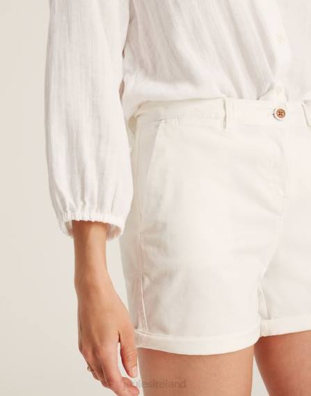Apparel IE Joules Women Cruise Mid Length Chino Short BRIGHT WHITE JVVL49
