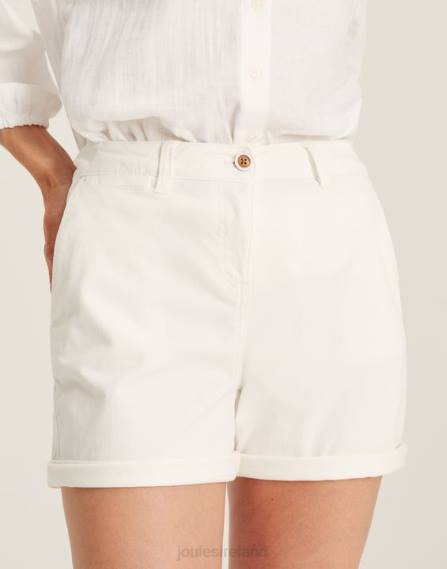 Apparel IE Joules Women Cruise Mid Length Chino Short BRIGHT WHITE JVVL49