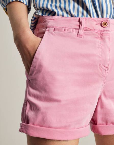 Apparel IE Joules Women Cruise Mid Length Chino Short PINK JVVL71