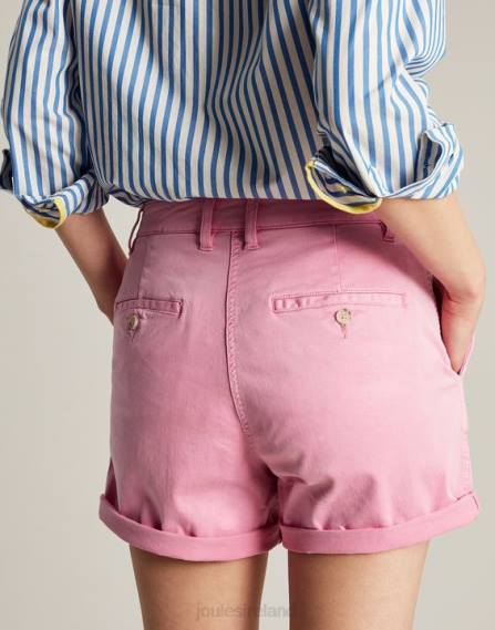 Apparel IE Joules Women Cruise Mid Length Chino Short PINK JVVL71
