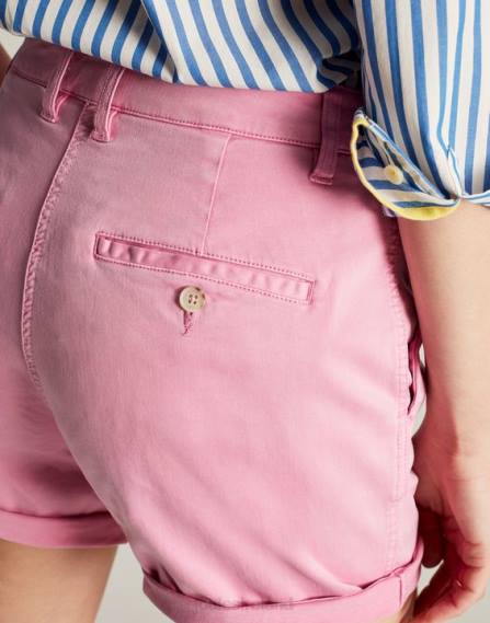 Apparel IE Joules Women Cruise Mid Length Chino Short PINK JVVL71