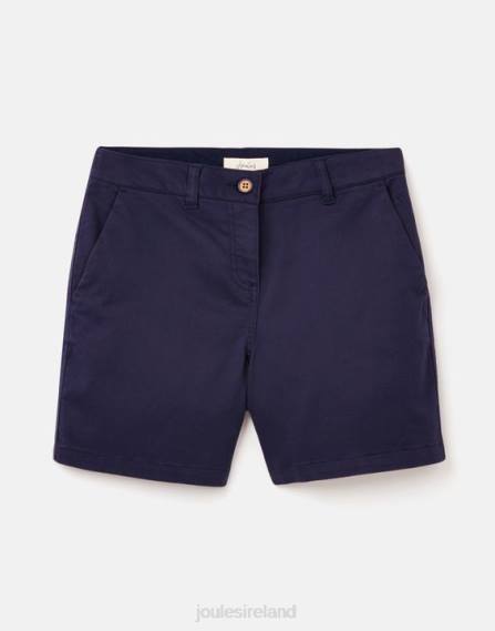 Apparel IE Joules Women Cruise Mid Length Chino Shorts FRENCH NAVY JVVL82