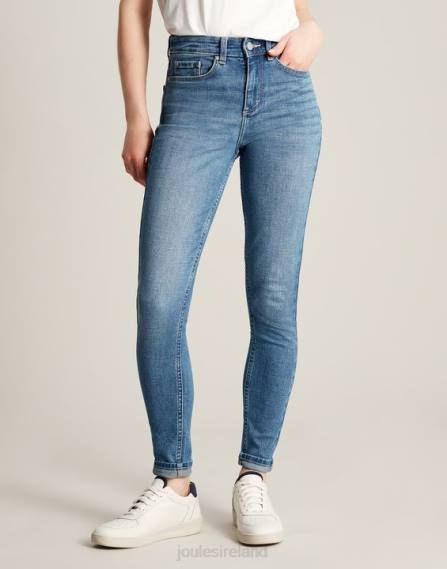 Apparel IE Joules Women Monroe High Rise Stretch Skinny Jeans LIGHT DENIM JVVL1