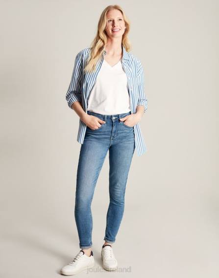 Apparel IE Joules Women Monroe High Rise Stretch Skinny Jeans LIGHT DENIM JVVL1
