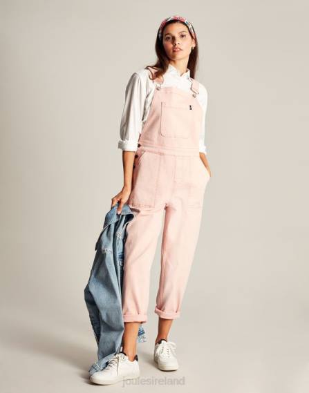 Apparel IE Joules Women Rampling Denim Dungaree PINK JVVL109