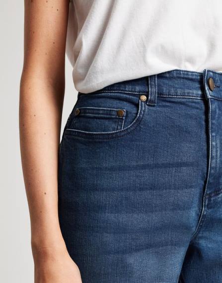 Apparel IE Joules Women Shirley Long Denim Shorts MID INDIGO JVVL73