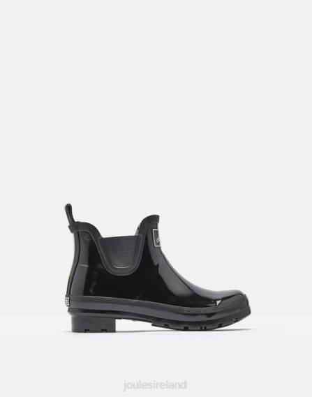 Footwear IE Joules Women Glossy Wellibobs Short Height Rain Boots TRUE BLACK JVVL150