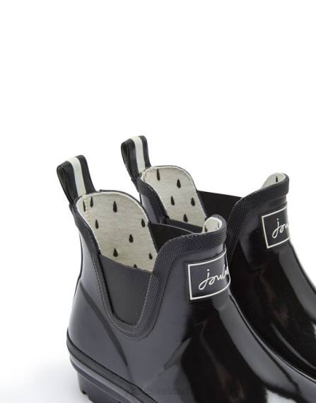Footwear IE Joules Women Glossy Wellibobs Short Height Rain Boots TRUE BLACK JVVL150