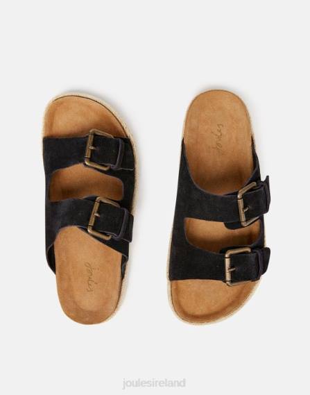 Footwear IE Joules Women Lucinda Suede Buckle Sliders PEACOAT NAVY JVVL142