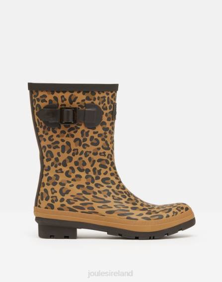 Footwear IE Joules Women Molly Mid Height Leopard Printed Rain Boots TAN LEOPARD JVVL148