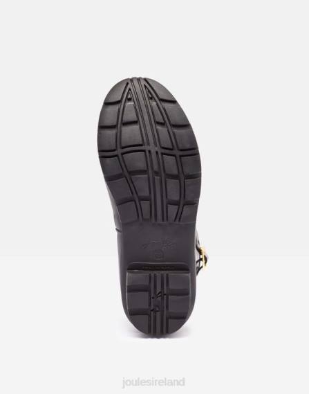 Footwear IE Joules Women Molly Mid Height Printed Rain Boots BLACK METALLIC BEES JVVL6