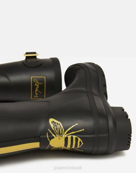Footwear IE Joules Women Molly Mid Height Printed Rain Boots GOLD ETCHED BEE JVVL149