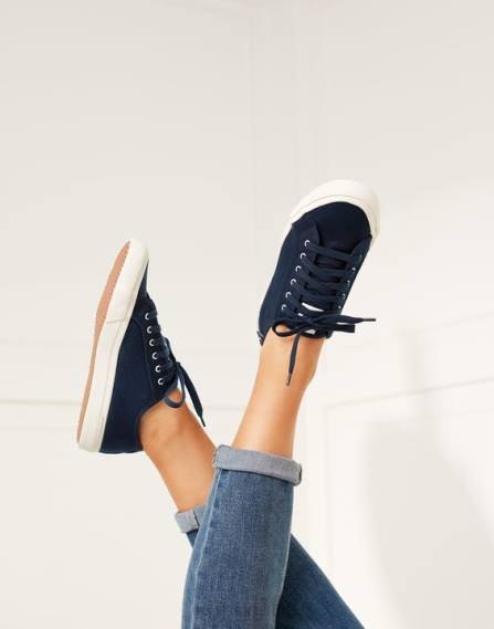 Footwear IE Joules Women Organic Coast Pump Sneakers FRENCH NAVY JVVL140