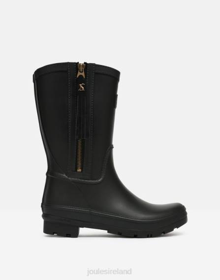 Footwear IE Joules Women Rosalind Mid Height Rain Boots with Interchangeable Tassel TRUE BLACK JVVL23