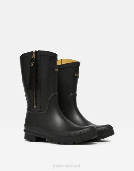 Footwear IE Joules Women Rosalind Mid Height Rain Boots with Interchangeable Tassel TRUE BLACK JVVL23