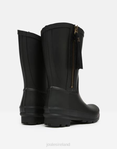 Footwear IE Joules Women Rosalind Mid Height Rain Boots with Interchangeable Tassel TRUE BLACK JVVL23