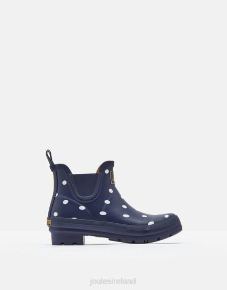 Footwear IE Joules Women Short Height Printed Short Height Rain Boots FRENCH NAVY SPOT JVVL146