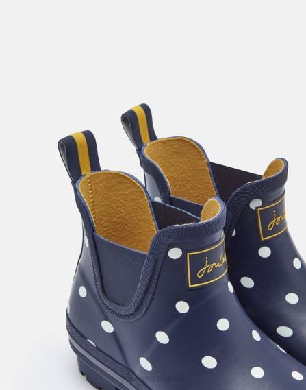 Footwear IE Joules Women Short Height Printed Short Height Rain Boots FRENCH NAVY SPOT JVVL146